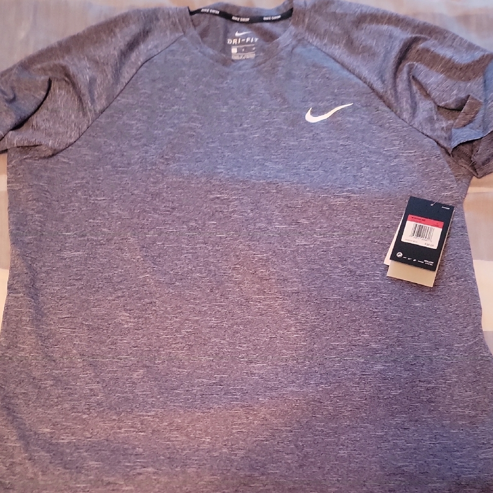 Nike Men's Heather Gray Dri-FIT Tee